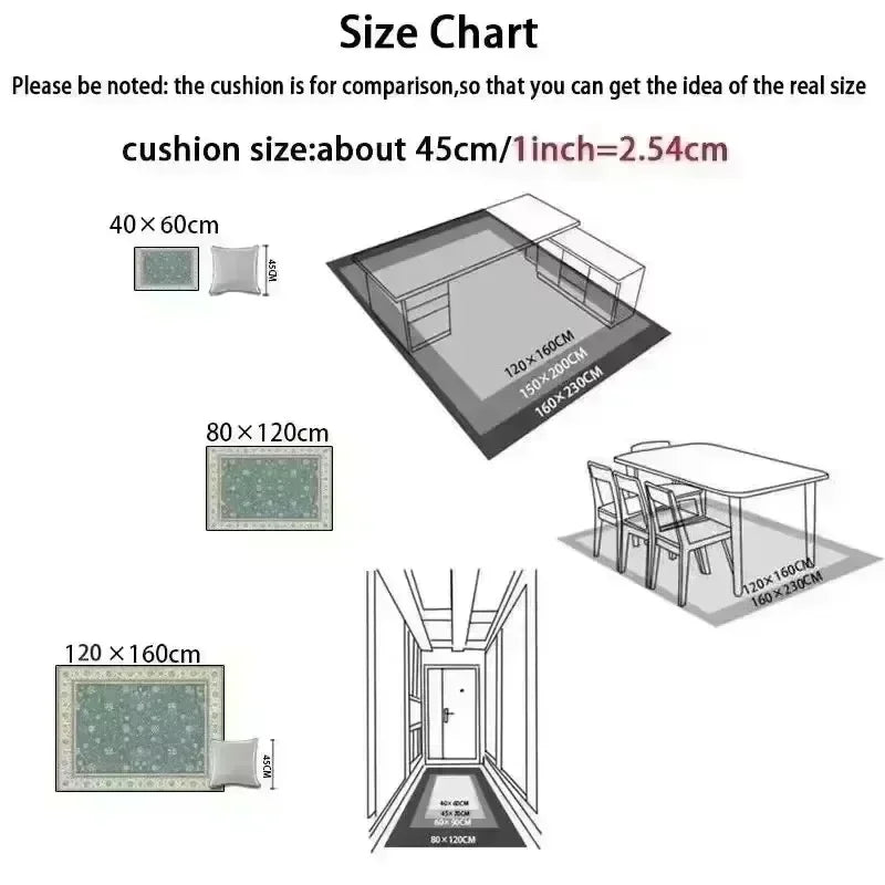 Retro French Plaid Carpet for Living Room Modern Simple Kitchen Bathroom Doormats Easy To Clean Floor Mat Home Sofa Bedroom Rugs